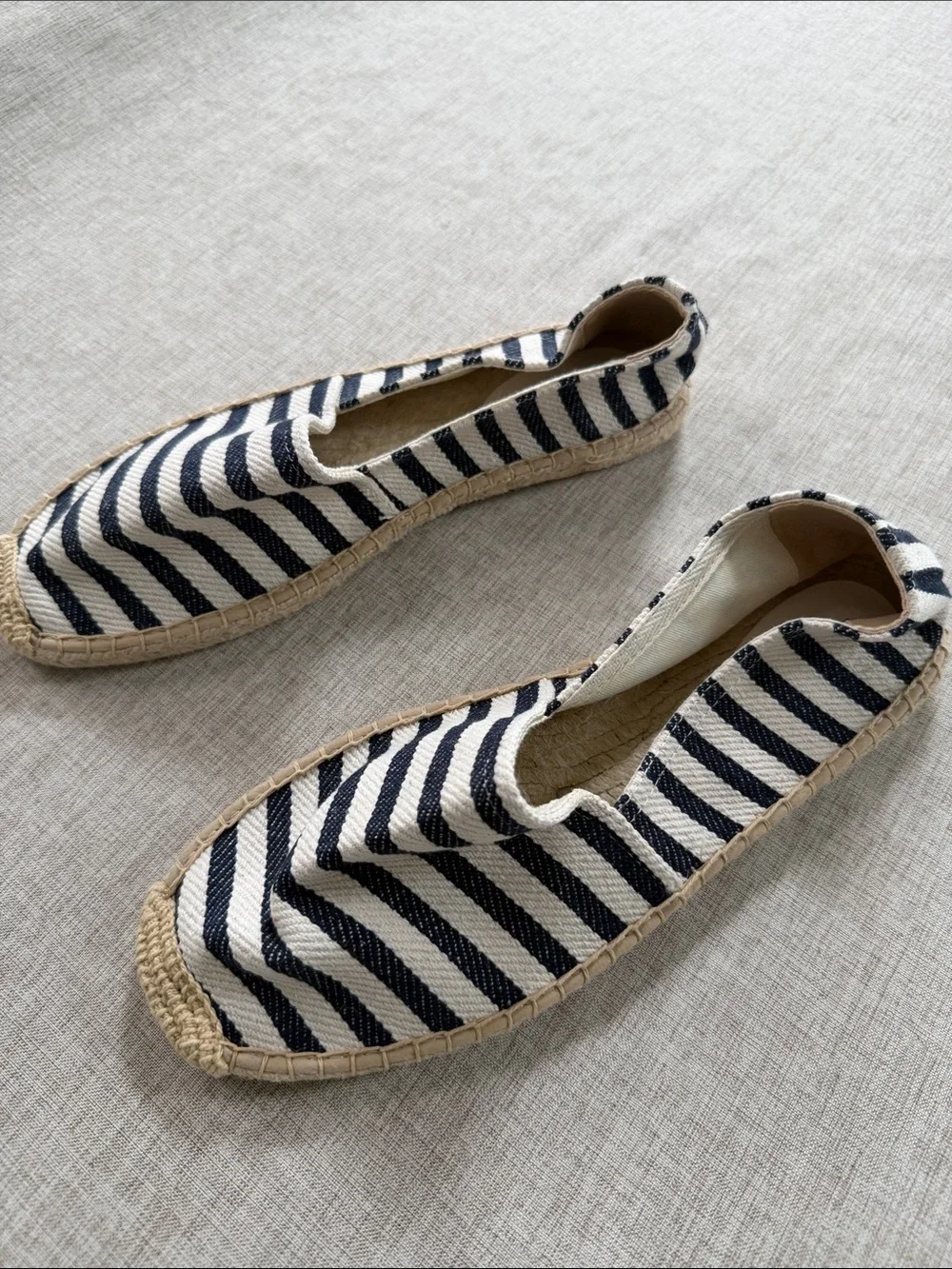 Land’s End Espadrille Women’s‎ 11 Flat Breton Navy Stripe classic preppy NEW